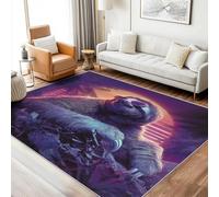 Générique Tapis EntreeCool Animaux Lavable 60x90 - Motif Gaming Soleil Arbre, Petit Tapis Entree Interieur Chambre Paillasson Antidérapant Poil Court Doux Decoration Maison Carpet, FD6098