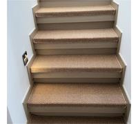 Générique Tapis escalier Marches D'escalier Antidérapantes De 55 60 65 70 75 80 Cm De Longueur pour L'intérieur, Bois Bullnose, Marches D'escalier en Moquette(4 pcs,L W 70cm x 24cm)