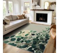 Générique Tapis Feuilles d'eucalyptus, Tapis Entree Interieur Lune Plante, Poils Antidérapant Courts Doux Moquette Paillasson Interieur Entree Un Nettoyage Facile 50 x 80 cm P-&96