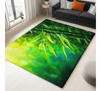 Générique Tapis Forêt de bambous ensoleillée, Vert Moquette Poils Courts Doux Tapis de Porte Lavable antidérapant pour la Maison Salon Restaurant Chambre Cuisine, Chambre de Jeu (180 × 240 cm)