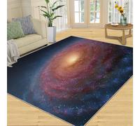 Générique Tapis Galaxy 140 x 200 cm, Lavable, Motif Voie lactée pour Salon, Chambre à Coucher, Chevet, Table à Manger, décoration