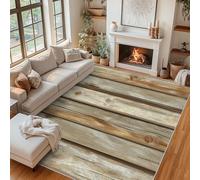 Générique Tapis Grain de Bois, Tapis Entree Interieur Conseil Planche, Poils Antidérapant Courts Doux Moquette Paillasson Interieur Entree Un Nettoyage Facile 60 x 90 cm P-&13