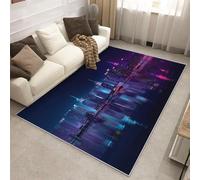 Générique Tapis Gratte-Ciel, Tapis Entree Interieur Manhattan New York, Poils Antidérapant Courts Doux Moquette Paillasson Interieur Entree Un Nettoyage Facile 40x60 cm P-&104