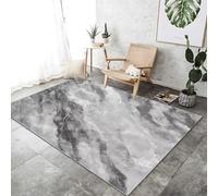 Générique Tapis Gris Imprimé Moderne À Poils Courts Et Moelleux, Marbre Gris Texture Lavable en Machine 60x90 cm Tapis antidérapant pour Salon Chambre Bureau pour Un Nettoyage Facile