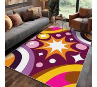 Générique Tapis Groovy Salon 60x90 cm Motif Vintage Retro Annee 70, Tapis Lavable Antidérapant Doux Poil Court, Decoration Chambre Descente De Lit Carpet, j1d5492