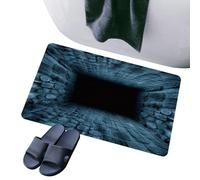 Générique Tapis Illusion d'Optique | 80 X 50 cm Tapis Antidérapant à Séchage Rapide | avec Effet 3D Visuel - pour Fêtes Anniversaire Halloween Nouvel an Entrée Chambre Couloir