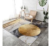 Générique Tapis Impression pour Salon 180x240 cm - Gris Lavables avec Dos Antidérapant, Élégant Cercle Marbre Tapis à Poils Courts pour Cuisine Salle à Manger l'entrée Bureau et Chambre