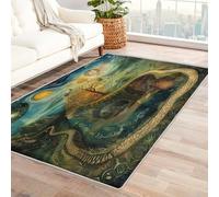 Générique Tapis Impressionnisme Art Peinture Lavable 150x200, Tapis Salon Chambre Cuisine, Motif Abstrait Paysage, Antidérapant, Poil Court, Doux, Decoration Chambre Descente de Lit