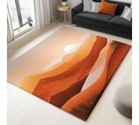 Générique Tapis Imprimé Minimalisme 180 X 240 Cm - Super Doux Tapis Poils Courtsabstrait Désert Lavable - Decoration Chambre Maison, Couleur Orange Moquette Dessous Antidérapant