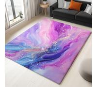 Générique Tapis Imprimé Rêve 140 X 200 Cm - Super Doux Tapis Poils Courtsabstrait Étoiles Vortex Lavable - Decoration Chambre Maison, Violet Moquette Dessous Antidérapant