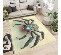 Générique Tapis Interieur 100x140cm Araignée Mécanique Tapis Multicolore Chemin de Sol Lavable Style scandinave pour Chambre, Facile à Nettoyer, Base antiglisse ER25-29-199