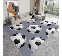 Générique Tapis Lavable 60 x 90 cm pour Chambre d'enfant, Coureur Antidérapant Art Abstrait Football Sport pour Chambre - Tapis Imprimé à Poils Courts Style Cartoon pour Salon Salle à Manger Bureau