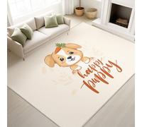 Générique Tapis Lavable Antidérapant Dessin Animé Amusant Chaleureux Apaisant Mignons Chiots Lettres, 50 x 80 cm Tapis Moquette de Chambre à Poils Ras, Paillasson Intérieur pour Salon