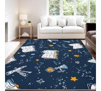 Générique Tapis lavables en Machine pour Le Salon Cartoon Moderne pour la Chambre à Coucher, Tapis à Poils Courts, Doux, Science Dessin animé pour la Cuisine, la Salle à Manger, 140 x 200 cm