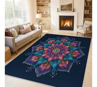 Générique Tapis Mandala, Tapis Entree Interieur Fleur Bohème, Poils Antidérapant Courts Doux Moquette Paillasson Interieur Entree Un Nettoyage Facile 40x60 cm P-&90