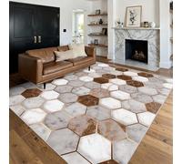 Générique Tapis Marbre Hexagonal, Tapis Entree Interieur Rayon de Miel Géométrique, Poils Antidérapant Courts Doux Moquette Paillasson Interieur Entree Un Nettoyage Facile 40x60 cm P-&78