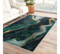 Générique Tapis Marbre Vert, Tapis Entree Interieur Art Fluide, Poils Antidérapant Courts Doux Moquette Paillasson Interieur Entree Un Nettoyage Facile 60 x 90 cm P-&93