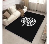 Générique Tapis Mauvais Œil, Tapis Entree Interieur Main de Hamsa, Poils Antidérapant Courts Doux Moquette Paillasson Interieur Entree Un Nettoyage Facile 40x60 cm P-&104
