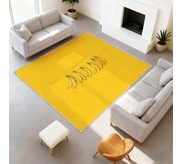 Générique Tapis Minimaliste Fruits Line Art 60 x 90 cm Banane Ocre Chambre Tapis Lavable Doux Antidérapant, Moquette Poil Ras imprimé pour Salon Chambre l'entrée Décoration