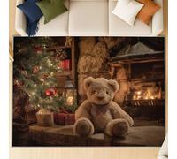 Générique Tapis Moderne à Poils Courts Lavable en Machine - Tapis antidérapant Super Doux et Moelleux, Tapis Confortable et Facile d’Entretien, Décoratif mystérieux cheminée, Marron, 180 X 270 cm