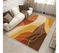 Générique Tapis Moderne du Milieu du Siècle Chambre 140 x 200 cm, Lavable Grand Tapis Salon Vagues Déferlantes, Poils Antidérapant Poils Ras Doux Moquette pour Bureau Cuisine Descente de Lit P-&107