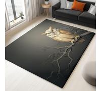 Générique Tapis Modernes Dessin Animé Animal Hibou, Moquette Lavable en Machine avec Dessous Antidérapant, Tapis Décoratif pour Chambre, Cuisine, Entrée Et Maison, Dimension 140 X 200 Cm, Gris