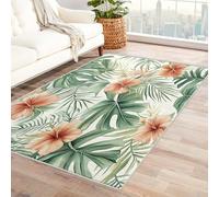Générique Tapis Monstera, Tapis Entree Interieur Plante Tropicale Fleur, Poils Antidérapant Courts Doux Moquette Paillasson Interieur Entree Un Nettoyage Facile 50 x 80 cm P-&98