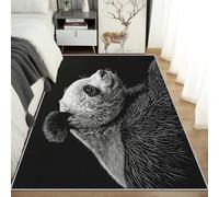 Générique Tapis Panda Lavable 80x120, Petit Tapis d'entrée Interieur Chambre, Motif Kawaii Chinois Animal, Paillasson Antidérapant, Poil Court, Doux, Decoration Maison Carpet