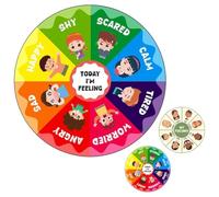 Générique Tapis personnalisé avec Roue des Sentiments pour Salle de Classe, Tapis de régulation émotionnelle, d'angle apaisant, éducatif pour la santé mentale,Cadeaux pour thérapeutes (Chooseable)