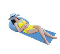 Générique Tapis Plage avec Coussin Gonflable - Chaise Longue Extérieur | Natte Pliable Individuelle Repos | Anti-Sable Literie Sieste | Coussin Portable Randonnée Sac à Dos
