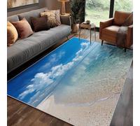 Générique Tapis Plage Salon 140x200 cm Motif Ciel Vague Océan Paysage, Tapis Lavable Antidérapant Doux Poil Court, Decoration Chambre Descente De Lit Carpet, j1d3612