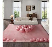 Générique Tapis Poil Ras Doux Ballon 50x80 cm Motif 3D Anti-Tache Lavable Décoration Amour Romance Idéal pour Cuisine entrée côté lit Salle de bain9K-40
