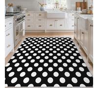 Générique Tapis Pois Noir Blanc, Grand Tapis Salon 140x200 Pois Carpette Chambre, Flanelle Poil Ras Moelleux - Antidérapa Lavable en Machine 227