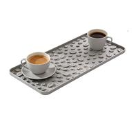 Générique Tapis pour machine à café,Plateau égouttoir antidérapant - 40,6x20,3 cm Support de bar à café en silicone résistant à la chaleur,Pour bols, assiettes, plans de travail, cuisine, salle à