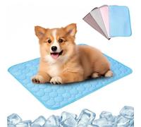 Générique Tapis rafraichissant Chat, Tapis Fraicheur Chien, Tapis rafraichissant Animaux, Tapis Fraicheur pour Animaux de Compagnie Étanche et Facile à Nettoyer, Reste Froid Plus Longtemps (Bleu, M)