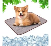 Générique Tapis Rafraichissant Chien Auto-Refroidissant Dog Cooling Mat Tapis de Refroidissement en Soie Glacée Durable Ice Silk Résistant aux Rayures Tapis Refroidissant pour Chien