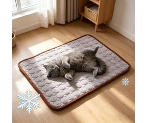 Générique Tapis Rafraichissant Chien Chat, 2026 New Résistant Tapis Rafraichissant pour Chien Soie Glacée Respirant, Durable Ice Silk Pet Cooling Mats pour Animaux en Eté