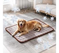 Générique Tapis Rafraichissant Chien Chat Tapis Froid Chien Chat Portable Chaleur Matelas Refrigerant Animaux Lavable Confort Respirant Idéal pour Les Animaux de Compagnie en Ete (A-Brown, 50x40cm)