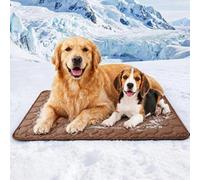 Générique Tapis Rafraîchissant pour Chat et Chien - Tapis Fraicheur Chien, Reste Froid Plus Longtemps, Coussin Rafraichissant pour Animaux de Compagnie Étanche et Facile à Nettoyer (Marron, 70x55cm)