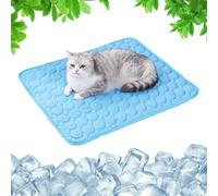 Générique Tapis Rafraichissant pour Chien et Chat, Freshpad pour Chien, Coussin de Rafraichissant Réutilisable, Matelas Refrigerant Animaux, Portable, Lavable (Bleu, 100x75cm)