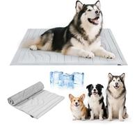 Générique Tapis rafraîchissant pour Chien, Grand Tapis rafraîchissant, Multifonctionnelle Tapis Refroidissant Chien,idéal pour Chiens et chatspour Rester au Frais cet été (Gray, M-58x91cm)