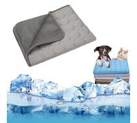 Générique Tapis Rafraîchissant pour Chien - Matelas Rafraichissant Chien Été, Coussin Frais Respirant et Pliable, Tapis Refroidissant Portable pour Animaux Domestiques (D-Gris Clair,XXL/150 * 100CM)