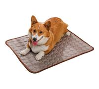 Générique Tapis Rafraichissant pour Chiens Et Chats, Fresh Pad pour Chien, Chat Coussin Chien Anti Chaleur, Matelas Réfrigérant Animaux, Portable, Lavable, Anti-Morsures (Marron, M)