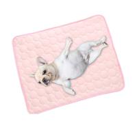 Générique Tapis Rafraichissant pour Chiens Et Chats, Fresh Pad pour Chien, Chat Coussin Chien Anti Chaleur, Matelas Réfrigérant Animaux, Portable, Lavable, Anti-Morsures (Rose, M)