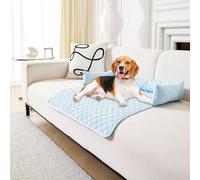 Générique Tapis rafraîchissant pour Chiens et Chats, Lit Froid pour Animaux de Compagnie, Idéal pour Canapé, Panier ou Cage, Refroidissement sans Eau, Lavable, pour Été et Canicule (Bleu-b)