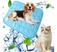 Générique Tapis Refroidissant pour Chien,Tapis pour Chien,Tapis Rafraichissant et Chats Fraicheur pour Animaux de Compagnie Matelas Refrigerant Etanche Confortable et Respirant (Bleu, XL-100 * 75cm)