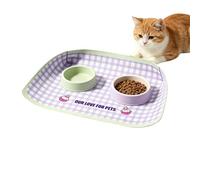 Générique Tapis Repas pour Chat,sous-Gamelle Imperméable en Similicuir Anti-Renversement,Tapis Repas sous Gamelles pour Chien - Chiots Chatons Petit Moyen Grand Intérieur Balcon Maison Voyage