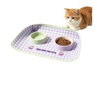 Générique Tapis Repas pour Chat sous-Main en Cuir PU étanche antidérapant | Tapis De Sol Pour Gamelles Chien Chat Pour Petites Moyennes Grandes Races Chiots Chatons Intérieur Extérieur Balcon