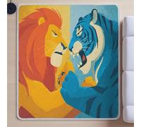 Générique Tapis Résistance des Jambes Cartoon Animaux Vivant Orange Bleu Nos Tapis sont Disponibles en différentes Tailles, 140 x 200 cm, pour Entrée