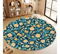 Générique Tapis Rond 180 cm Lavable Machine, Moquette Antidérapante Poil Bas, William Morris Forêt Peinture à l’Huile pour Salon Chambre Salle à Manger Nursery Dortoir Enfants, Tapis de Jeu Bureau